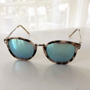 J Crew Torquiose  Blue Mirror Sunglasses
